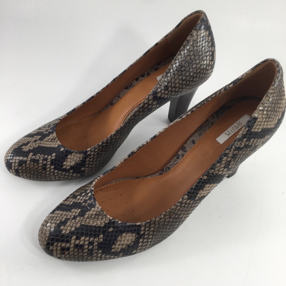 Geox Respira Snakeskin Heels Women’s Size 10